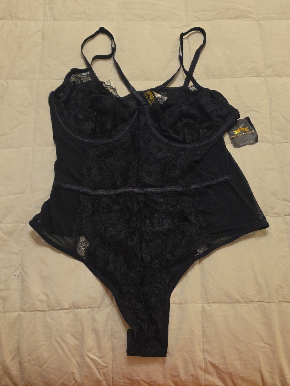 Black Lace Bodysuit Lingerie - Classic Sheer Elegance
